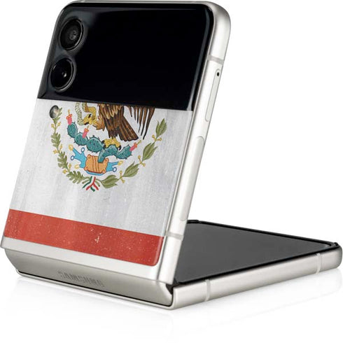 Mexico Flag Distressed Galaxy Z Flip3 5G Skin